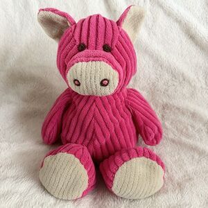 Animal Adventure Hot Pink Pig Plush Ribbed 16” 2011 Stuffed Animal Toy